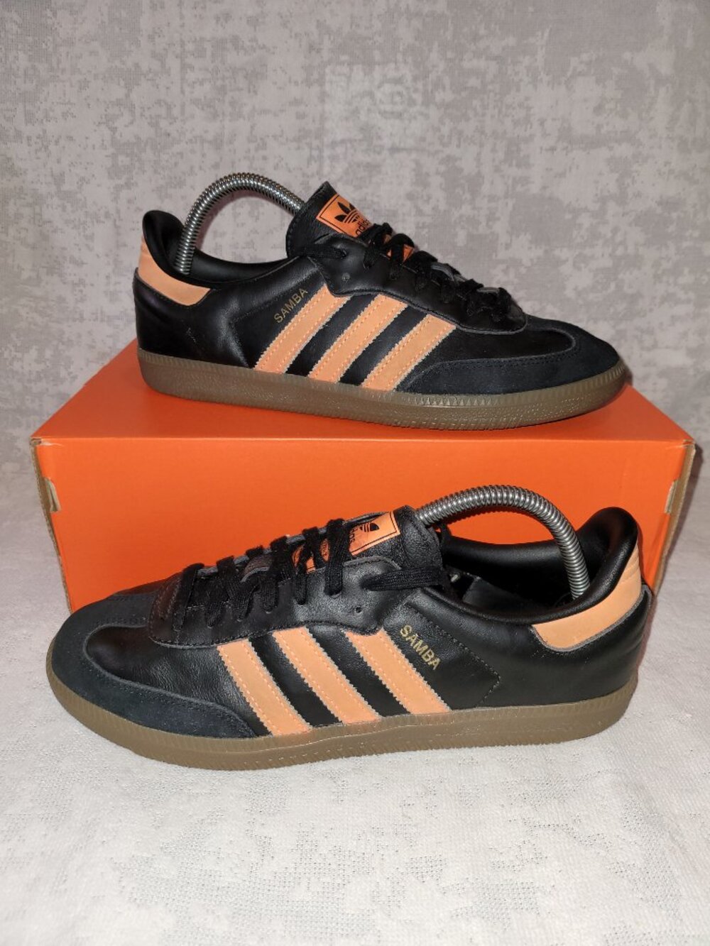 Adidas Samba OG Originals 'Black Orange' B75804 Sneakers Men's Size 7.5